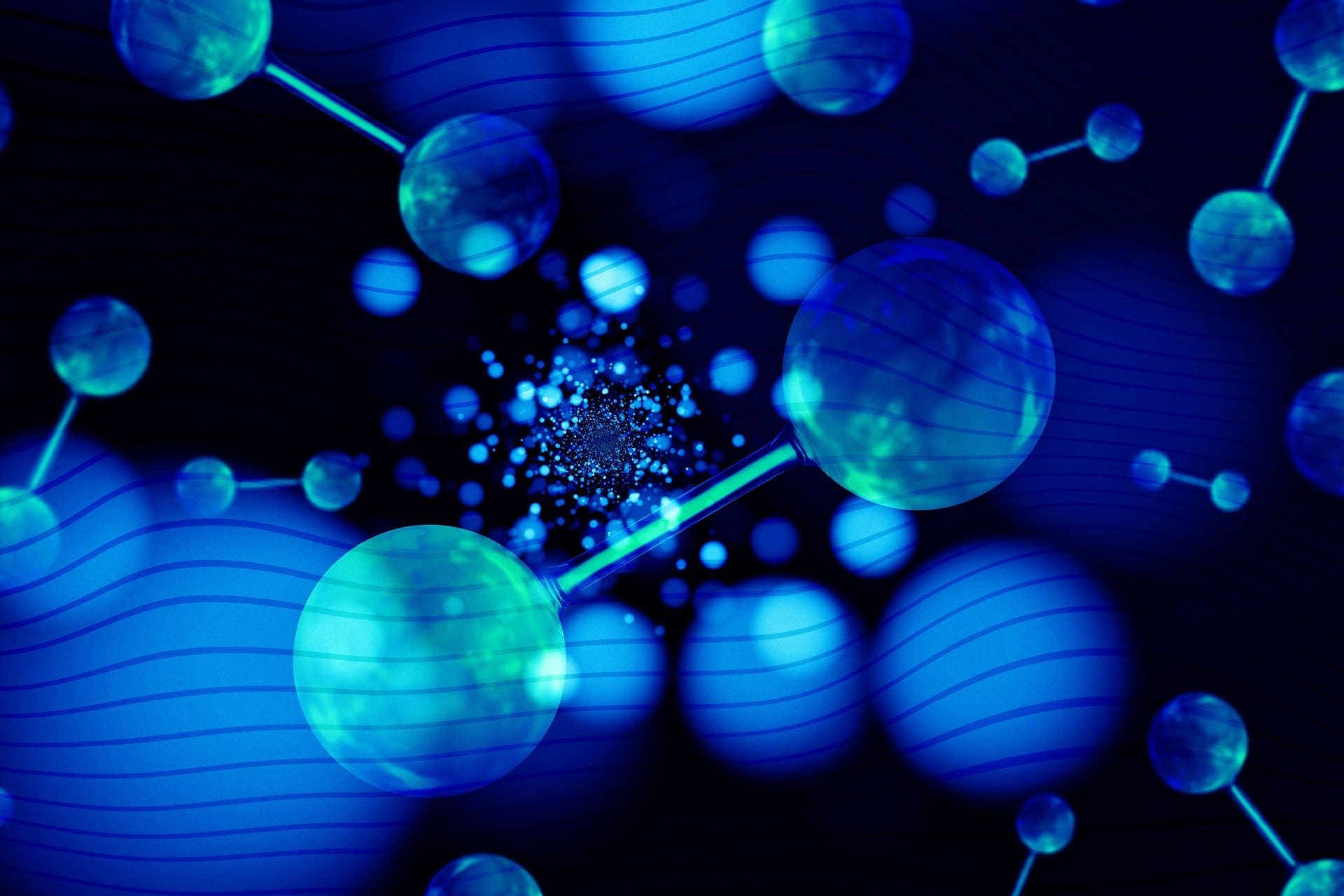 Kleine blaue Moleküle