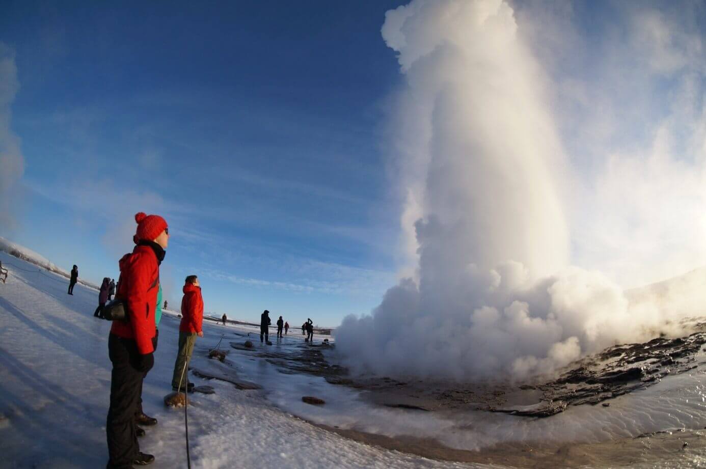 Geysir beobachten
