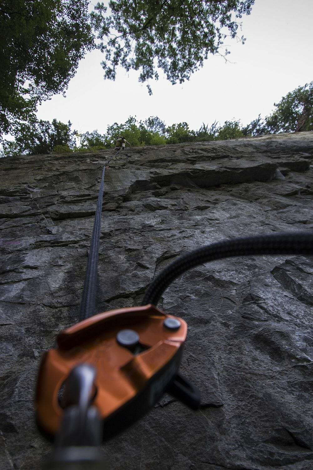 Einfachseil im Klettergarten