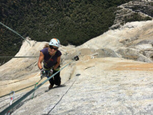 Jümarn in der Headwall der Salathe, El Capitan.