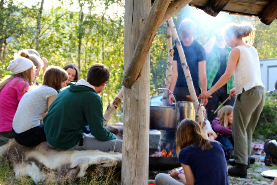 Lagerfeuer und Hordentopf