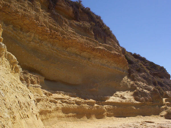 Sandgestein in Portugal.