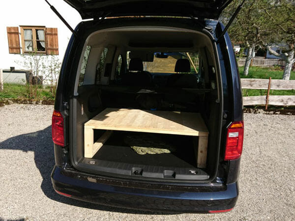 Kofferraum des Caddys
