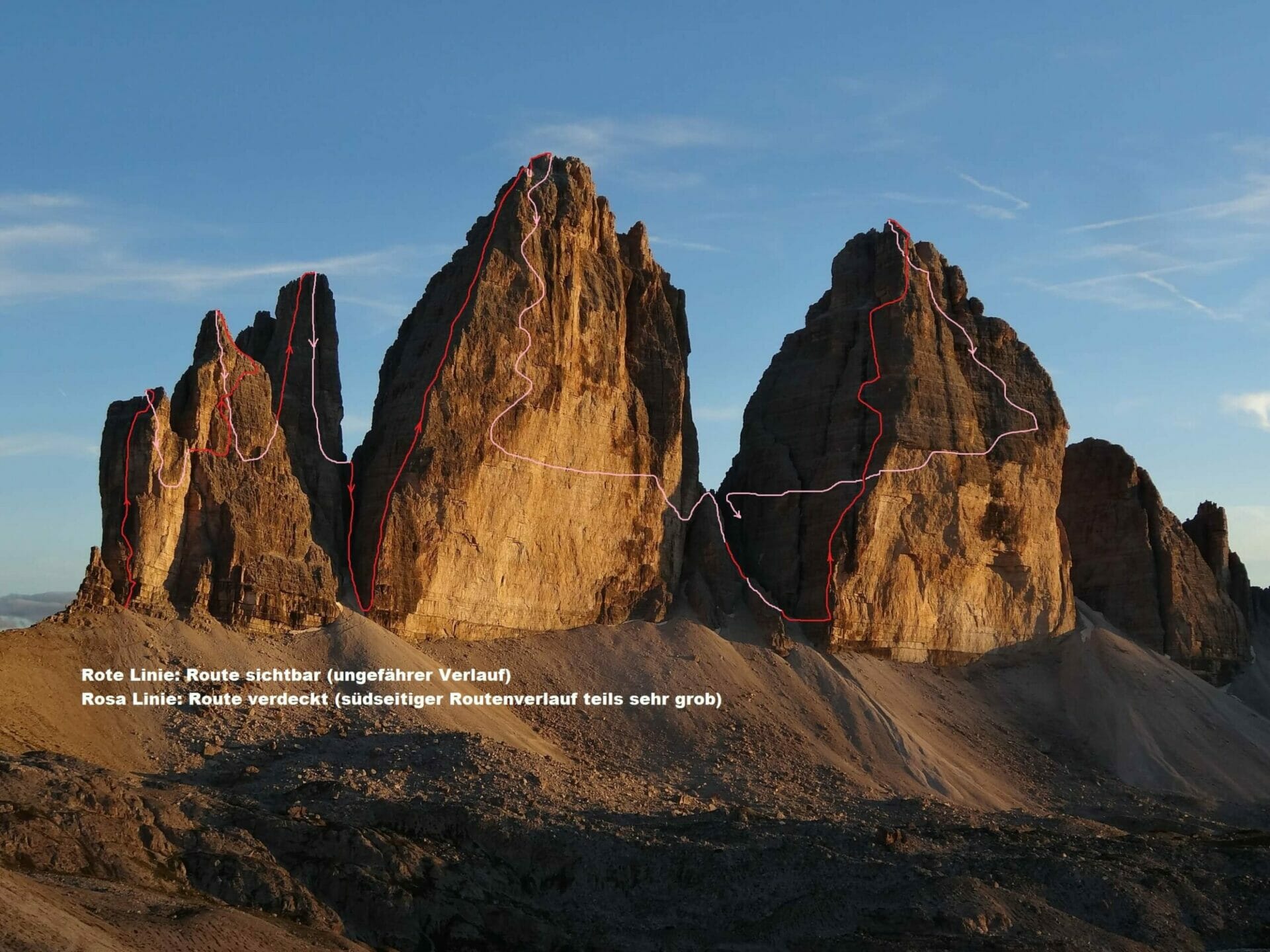 Wandbild mit den gekletterten Routen. Foto Marc Hammer