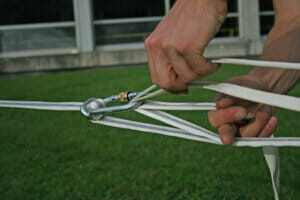 ellington-aufbau-06 Band erneut im Linelocker-Karabiner