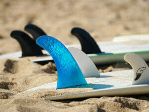 Finnen eines SUP-Boards