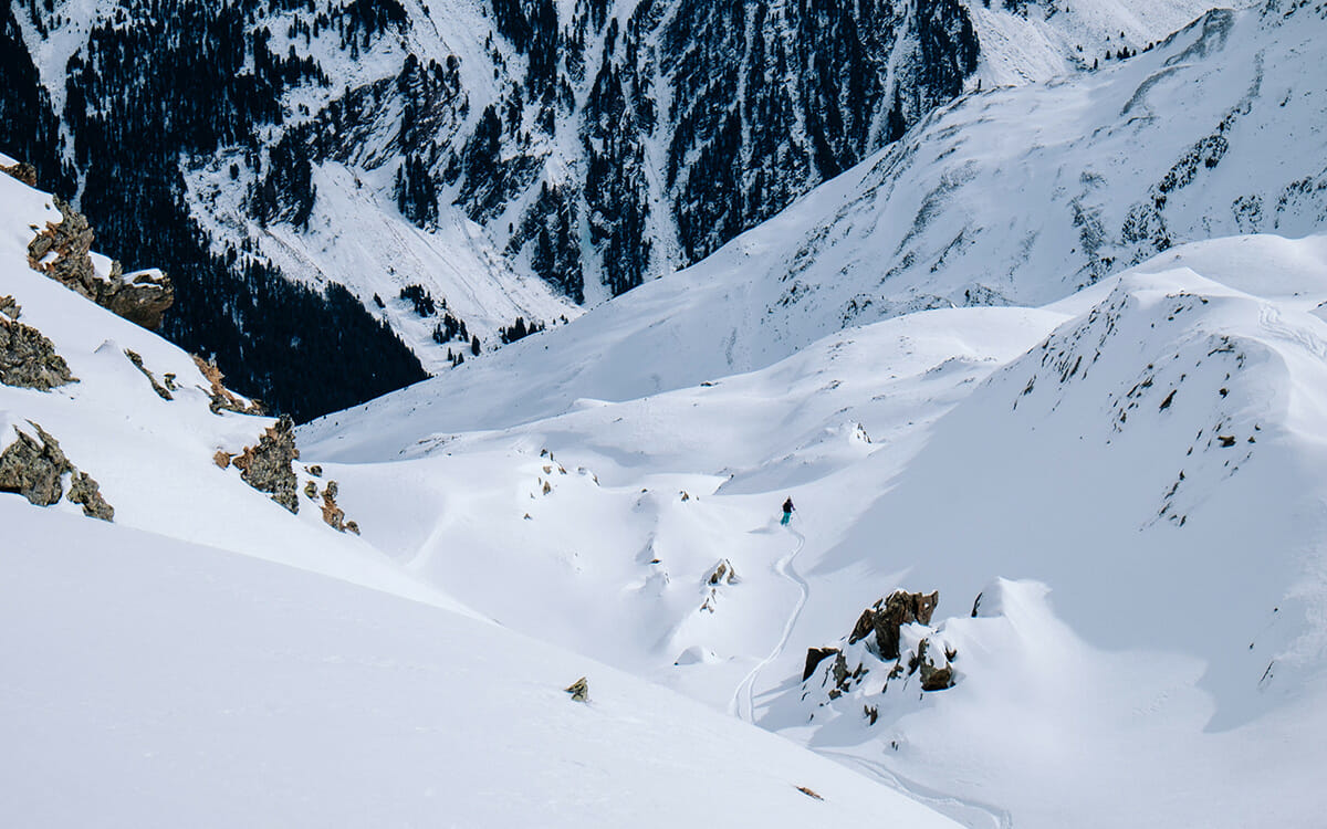 Skifahrer im Backcountry