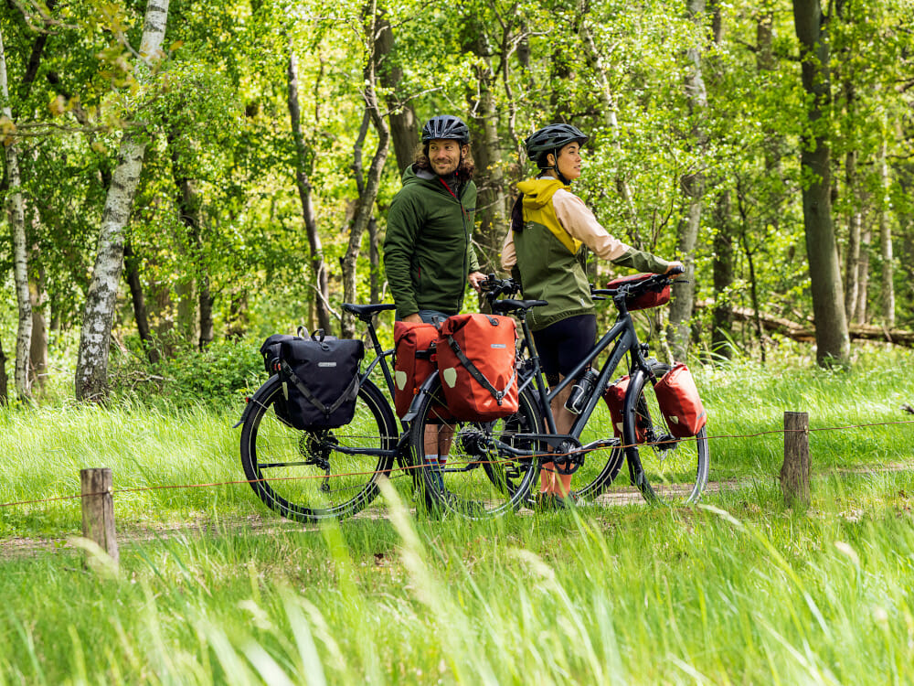Trekkingbikes haben viel Stauraum.