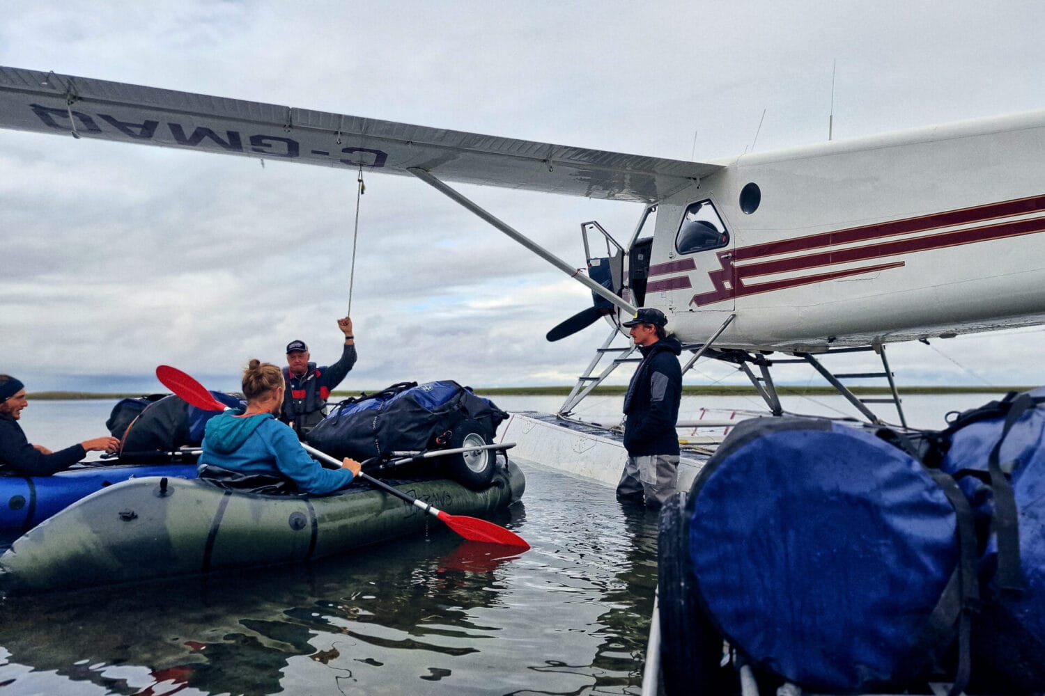 Abholung mit Wasserflugzeug