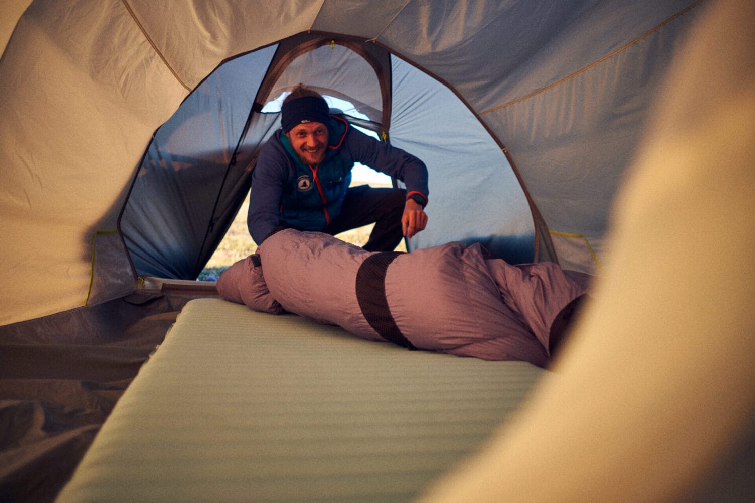 Isomatte und Schlafsack auf Expedition