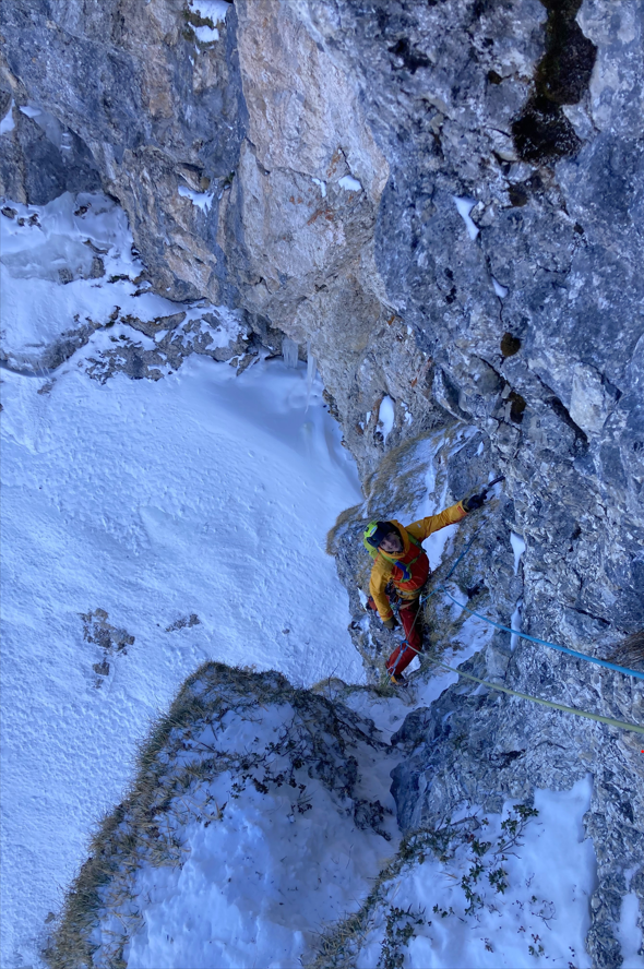 Drei Tage später stiegen Korbinian und ich nochmals in unsere neue Route ein.