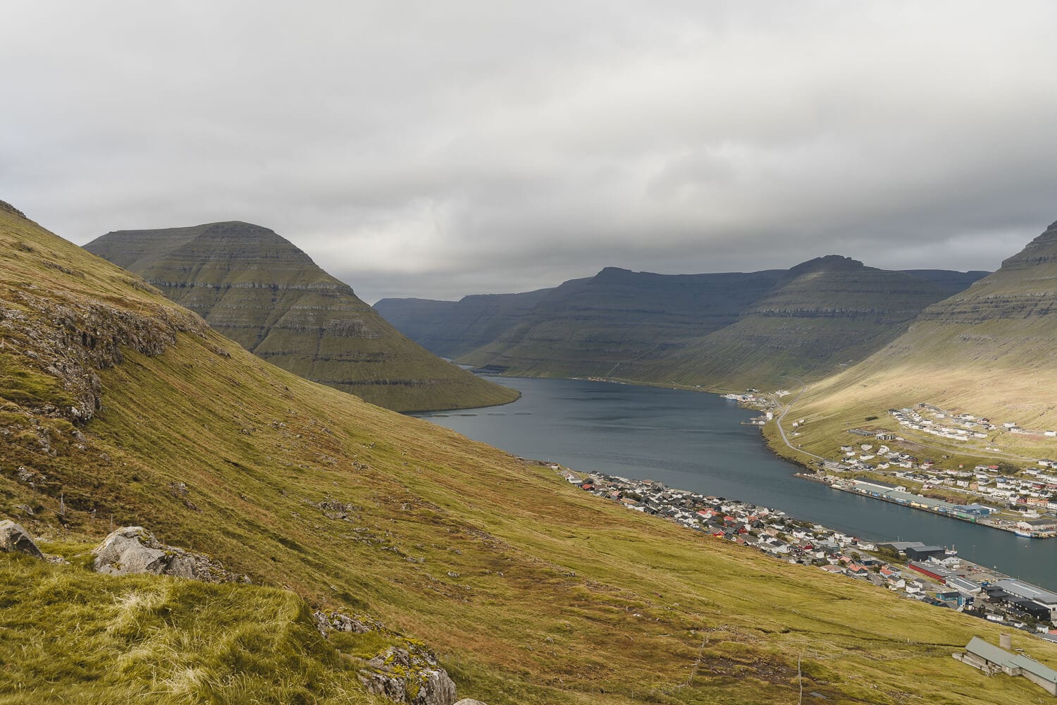 Blick auf die Bucht vor Klaksvik