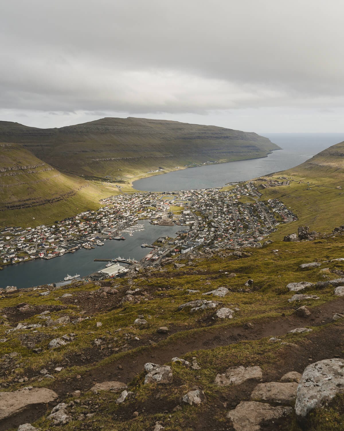 Blick auf Klaksvik