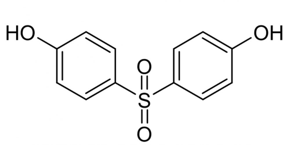 Strukturformel von Bisphenol S