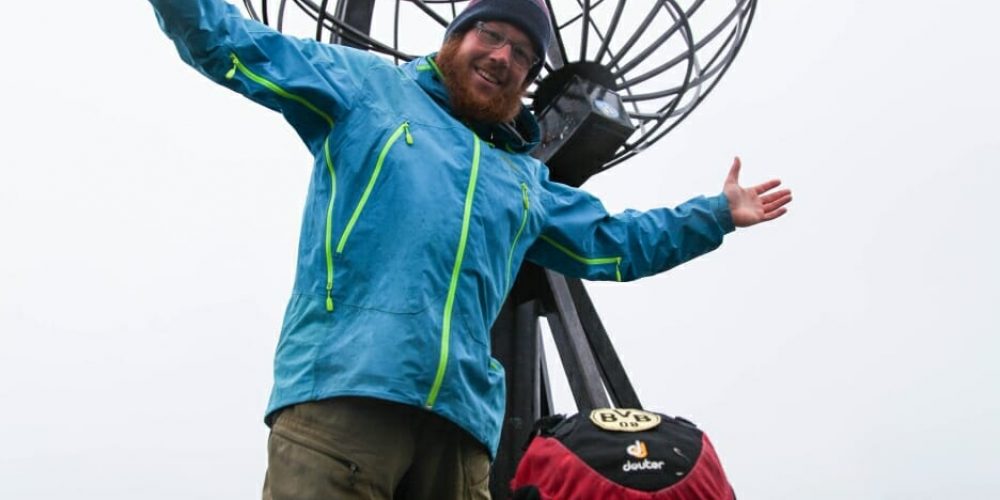Bergfreund Simon am Kap Lindesnes