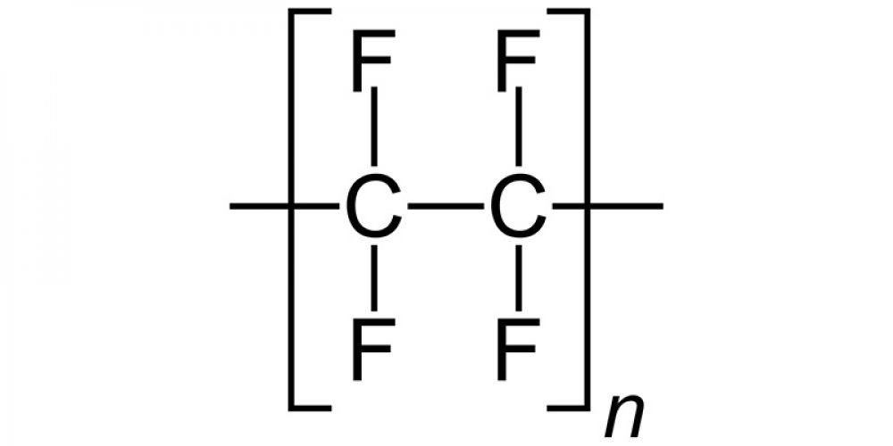 Strukturformel Polytetraflourethylen (Teflon)