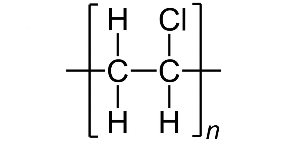 Strukturformel Polyvinylchlorid