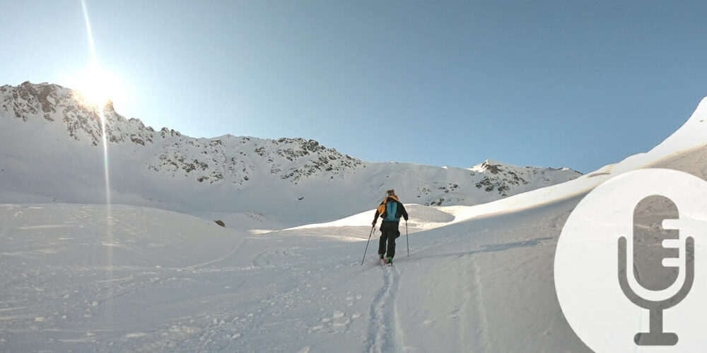 Tourengänger im Tiefschnee