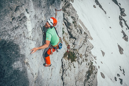 Alpines Klettern im Massiv des Wilden Kaisers